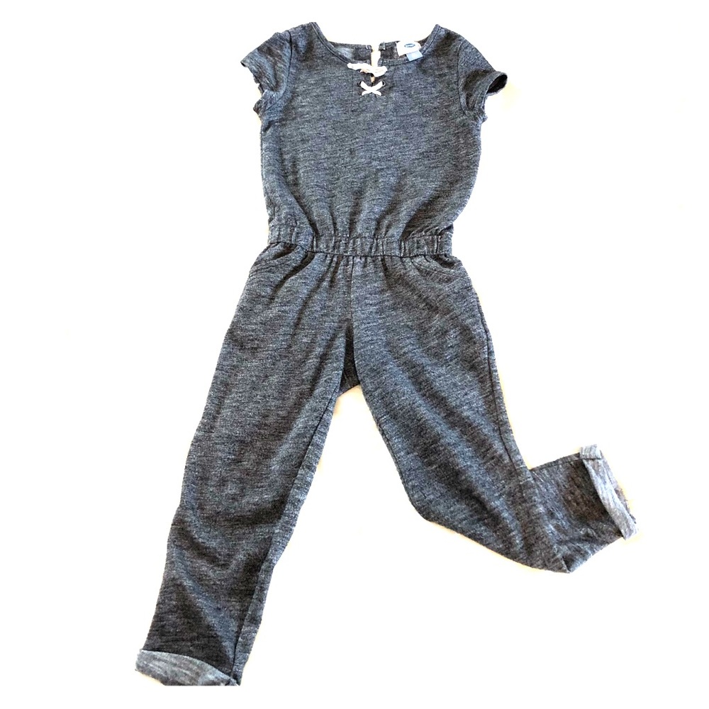 Old Navy Girls Size 6-7 Jumper With Pockets, Gray